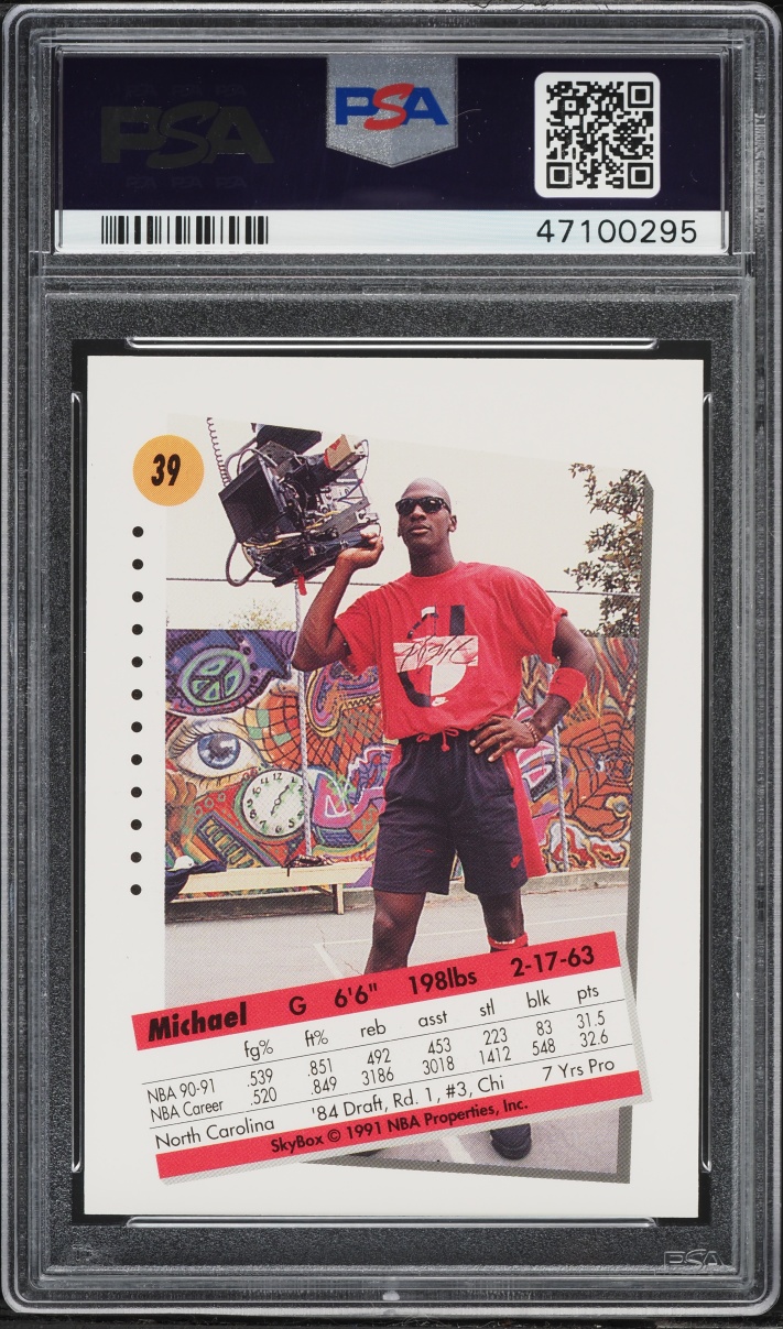 1991 Skybox Basketball Michael Jordan #39 PSA 10 GEM MINT