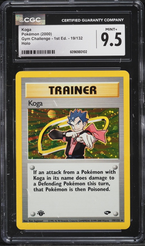 2000 Pokemon Gym Challenge 1st Edition Holo Koga #19 CGC 9.5 MINT+