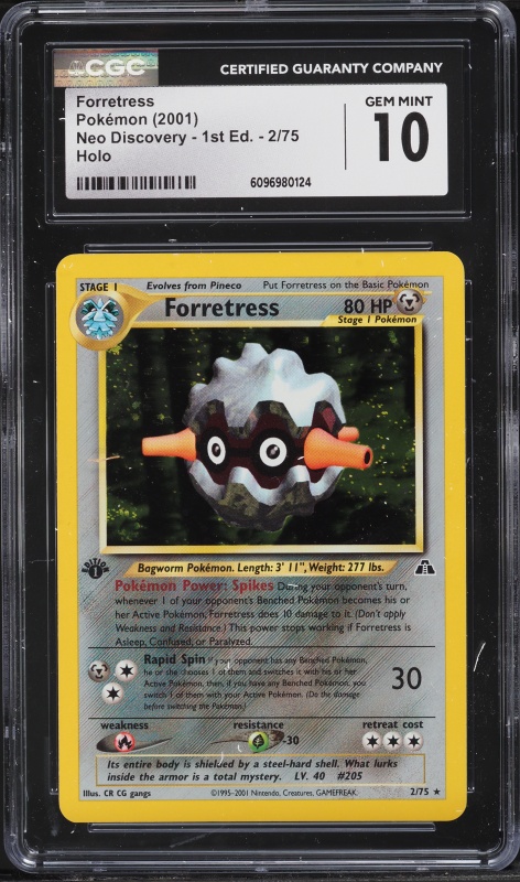 2001 Pokemon Neo Discovery Holo Forretress #2 CGC 9 MINT on Fanatics Collect