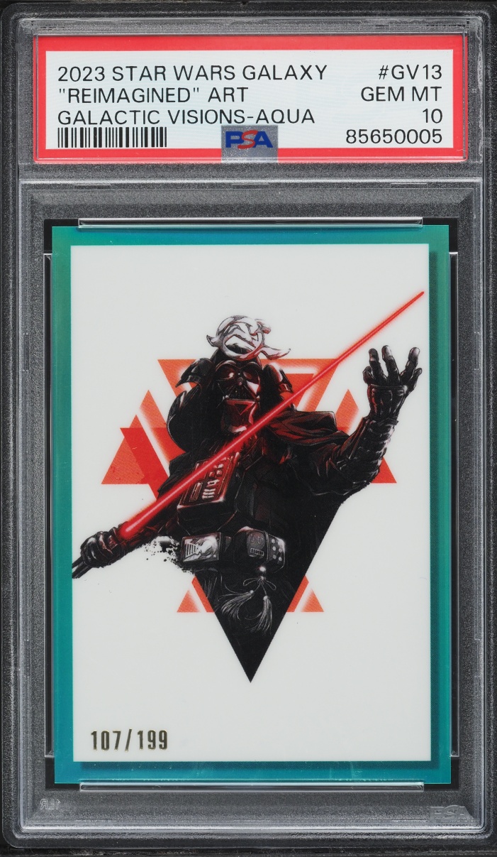 2023 Topps Chrome Star Wars Galaxy Galactic Visions Aqua "Reimagined" Art /199 #GV13 PSA 10 GEM