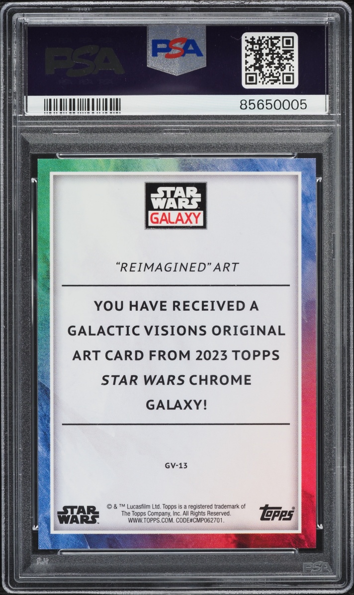 2023 Topps Chrome Star Wars Galaxy Galactic Visions Aqua "Reimagined" Art /199 #GV13 PSA 10 GEM