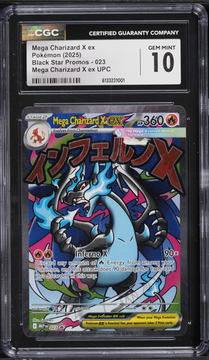 2025 Pokemon Mega Evolution Promo Ultra Premium Full Art Mega Charizard X ex #23 CGC 10 GEM