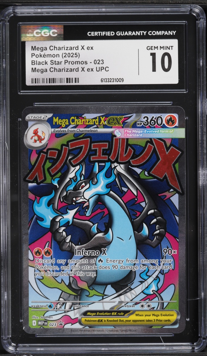 2025 Pokemon Mega Evolution Promo Ultra Premium Full Art Mega Charizard X ex #23 CGC 10 GEM