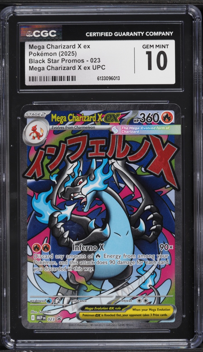 2025 Pokemon Mega Evolution Promo Ultra Premium Full Art Mega Charizard X ex #23 CGC 10 GEM