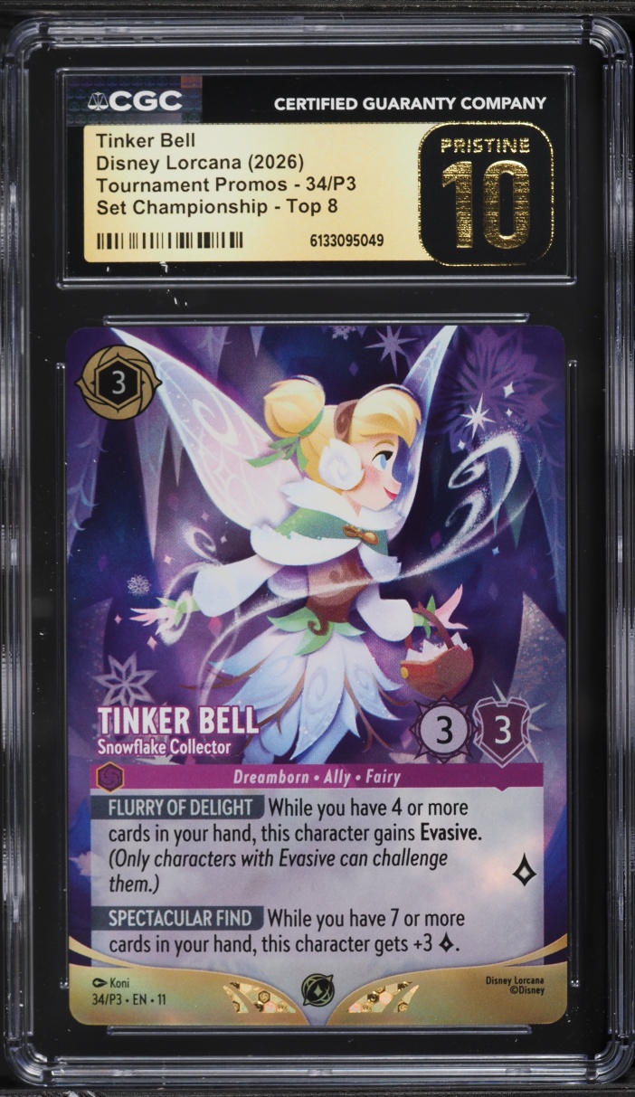 2026 Disney Lorcana Tournament Promo Set Championship Top 8 Tinker Bell #34  CGC 10 PRISTINE on Fanatics Collect