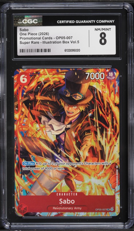 2026 One Piece Promo Cards Illustration Box Volume 5 SR Sabo #OP05