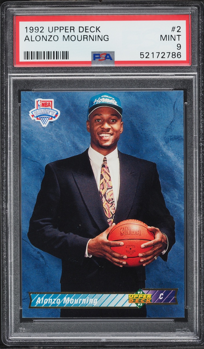 1992 Upper Deck Basketball Alonzo Mourning ROOKIE #2 PSA 9 MINT