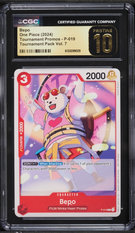 2024 One Piece Tournament Promo Winner Pack Vol. 7 Bepo #P-019 CGC