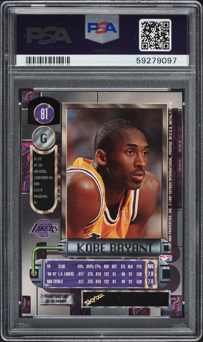 1997 Metal Universe Kobe Bryant #81 PSA 9 MINT