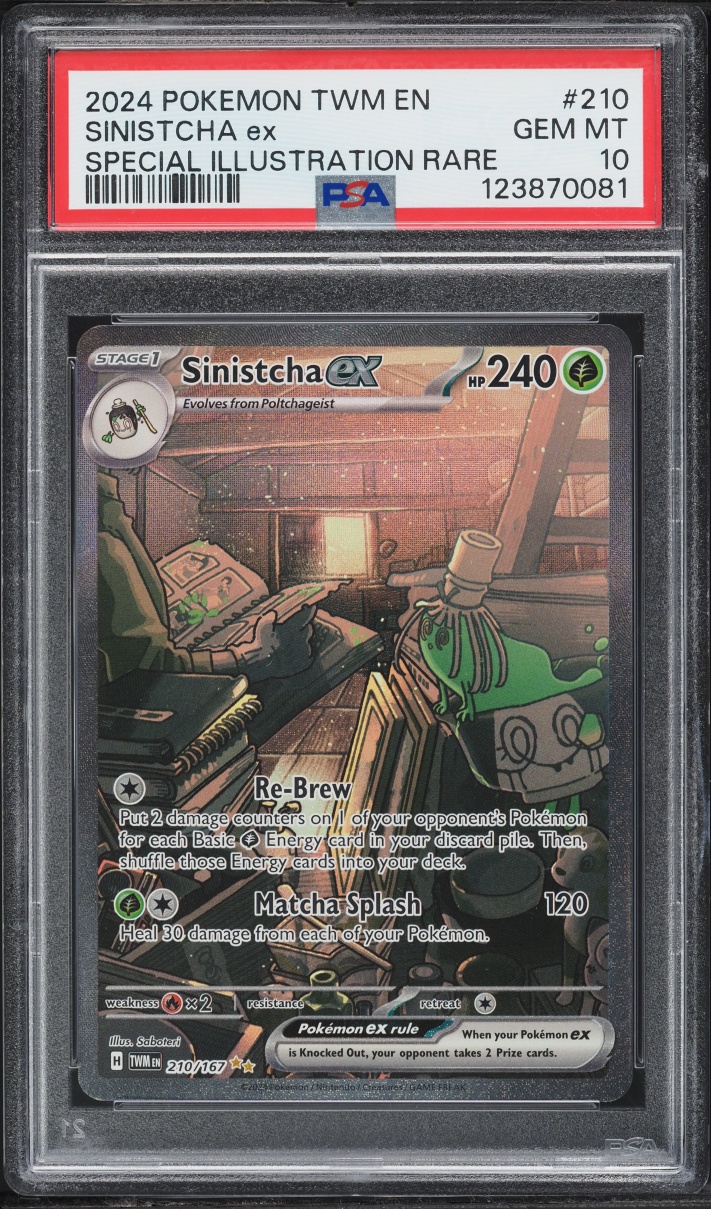 2024 Pokemon Scarlet & Violet Twilight Masquerade SIR Sinistcha ex #210 PSA 10 GEM MINT