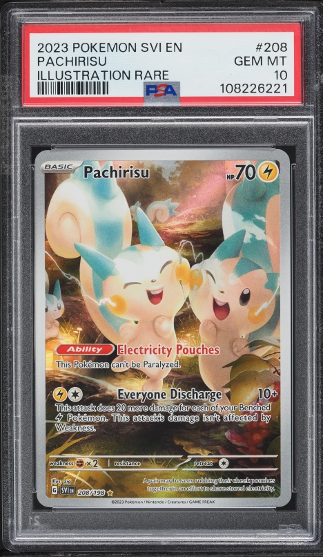 2023 Pokemon Scarlet & Violet IR Pachirisu #208 PSA 9 MINT on
