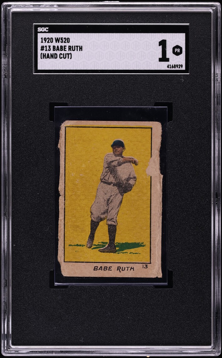1920 W520 Babe Ruth #13 SGC 1 PR