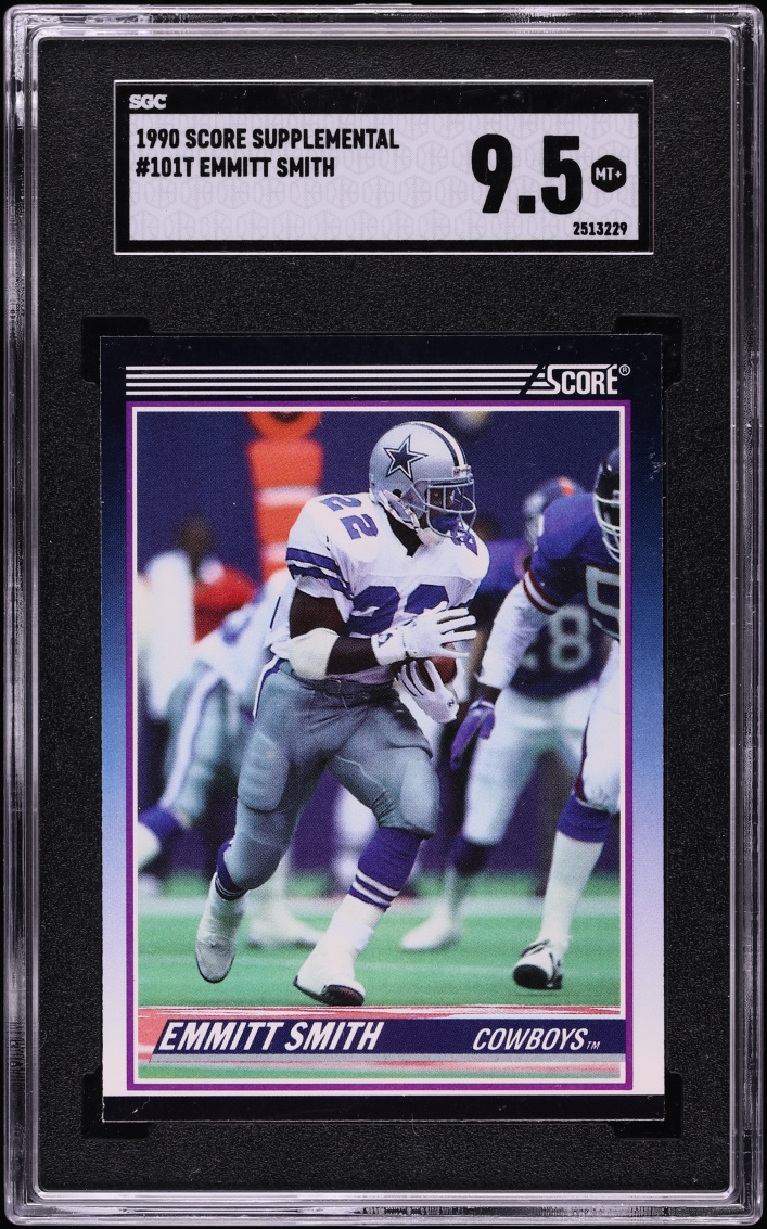 1990 Score Supplemental Emmitt Smith ROOKIE #101T SGC 9.5 MINT+