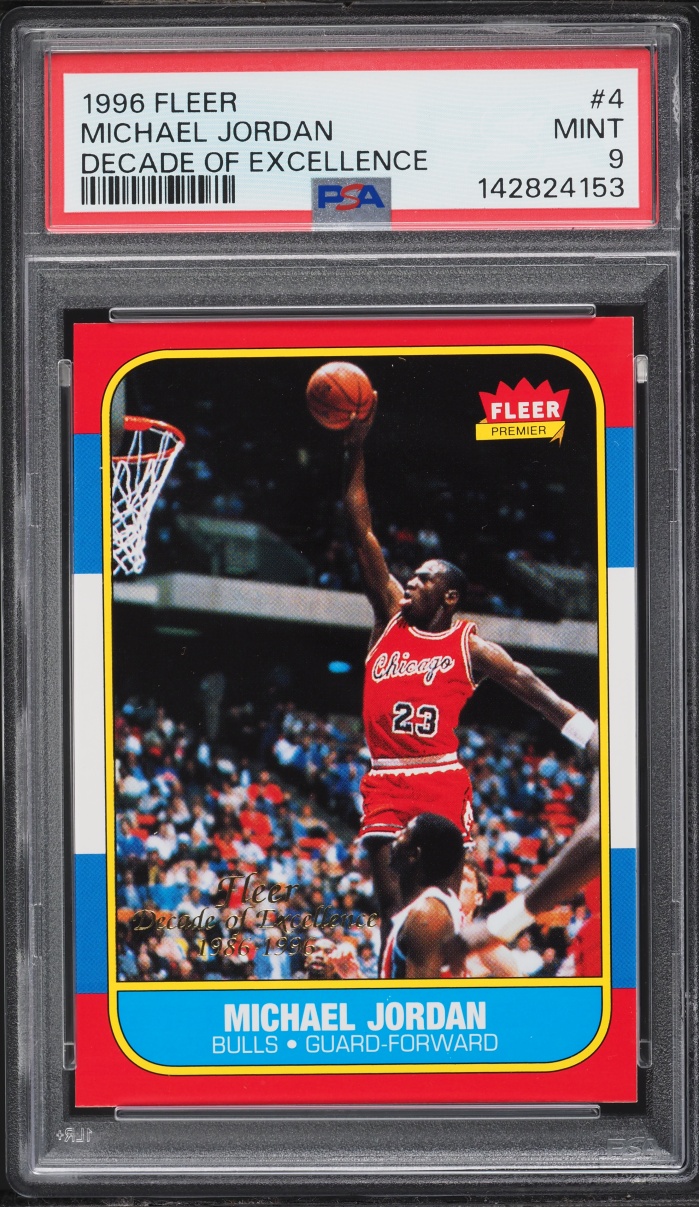 1996 Fleer Decade Of Excellence Michael Jordan #4 PSA 9 MINT