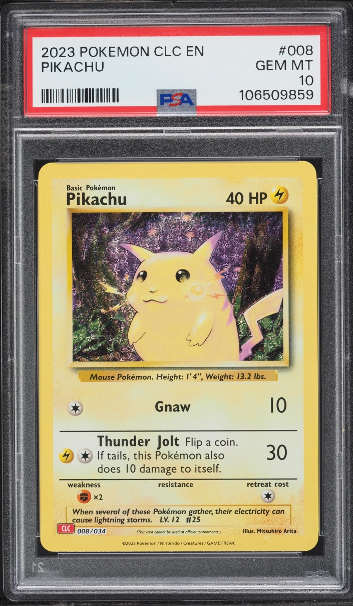 2023 Pokemon Scarlet & Violet TCG Classic Collection Holo Pikachu #8 PSA 10 GEM MINT