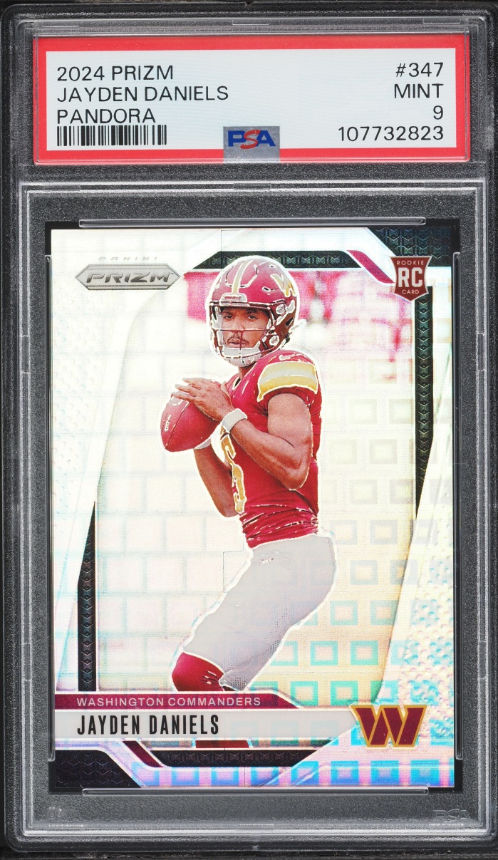2024 Panini Prizm Pandora Jayden Daniels ROOKIE /400 #347 PSA 9 MINT
