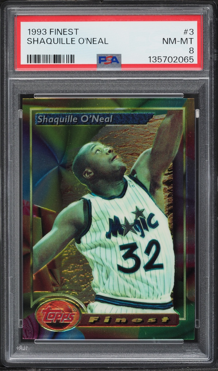 1993 Finest Basketball Shaquille O'Neal #3 PSA 8 NM-MT