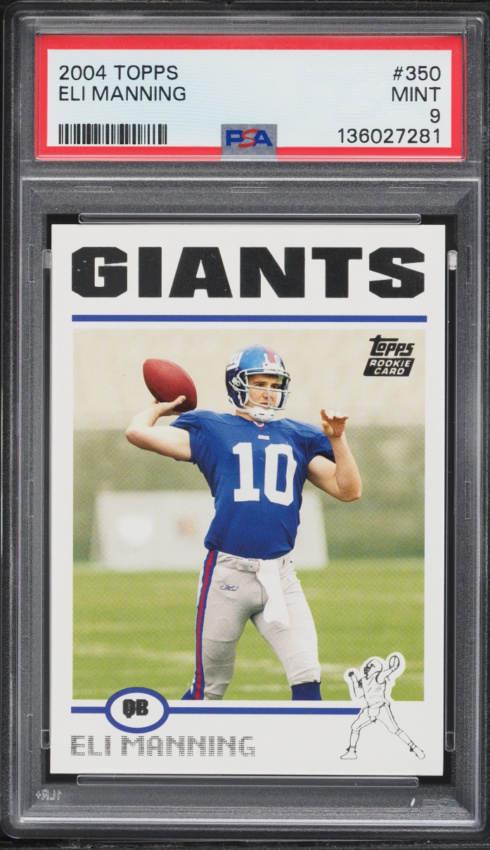 2004 Topps Football Eli Manning ROOKIE #350 PSA 9 MINT