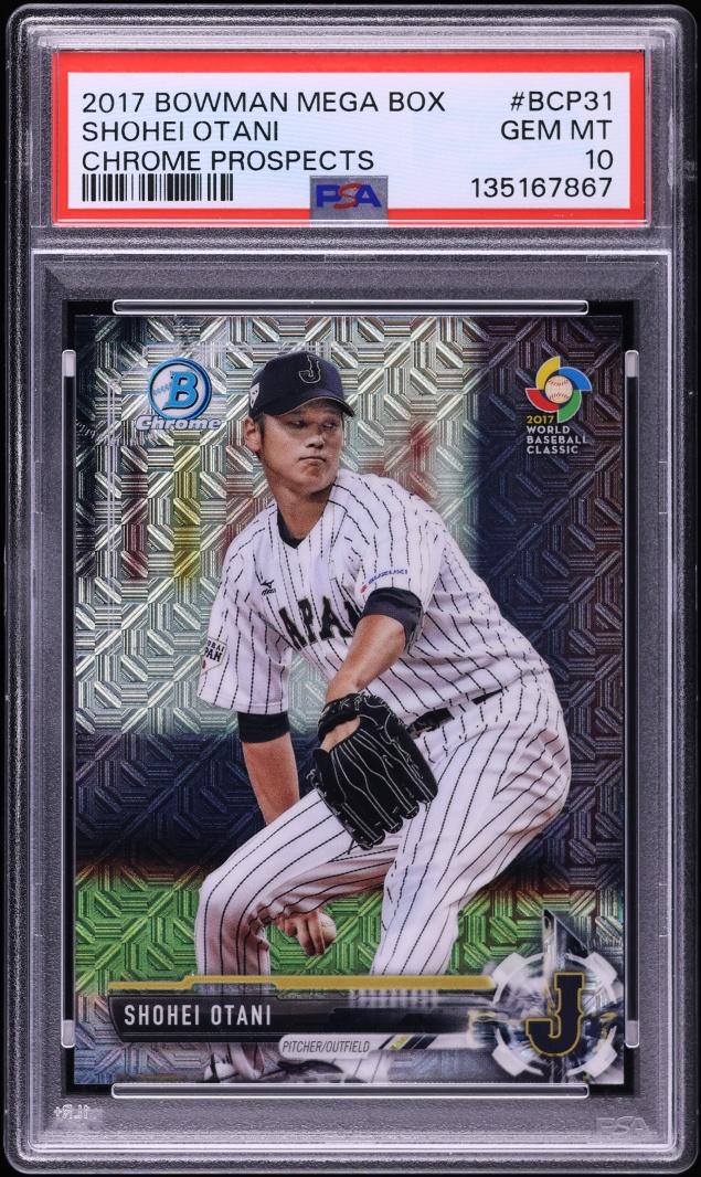 2017 Bowman Chrome Mega Box Shohei Ohtani PROSPECT #BCP31 PSA 10 GEM MINT