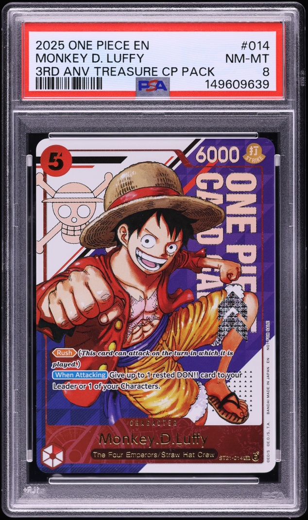 2025 One Piece 3rd Anniversary Treasure Pack Monkey D. Luffy #ST21