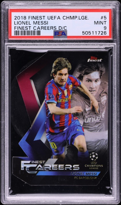 2018 Finest UEFA Champions League Careers Die-Cut Lionel Messi #5