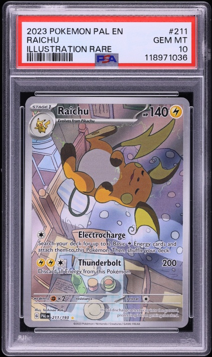 2023 Pokemon Scarlet & Violet Paldea Evolved IR Raichu #211 PSA 10 GEM MINT