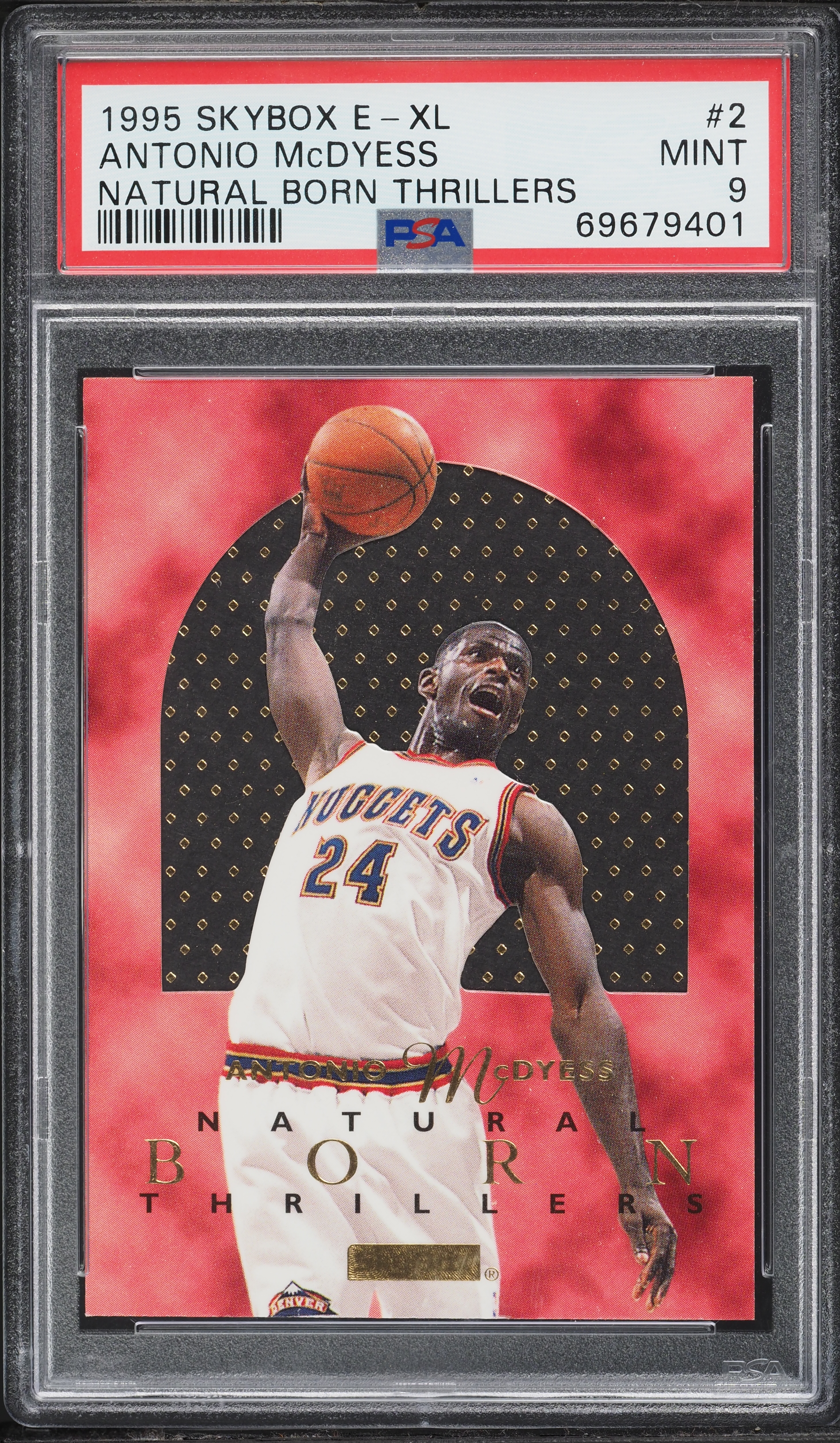 1995 Skybox E-XL Natural Born Thrillers Antonio McDyess ROOKIE #2
