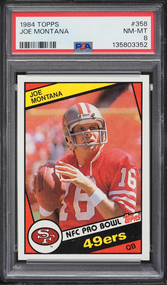 1984 Topps Football Joe Montana #358 PSA 8 NM-MT