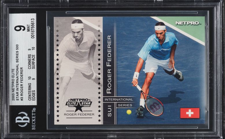 2003 Netpro Elite Glossy Roger Federer ROOKIE /100 #G3 PSA 10 GEM
