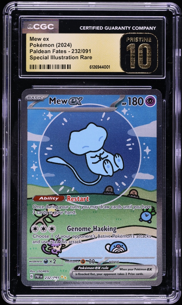 2024 Pokemon Scarlet & Violet Paldean Fates SIR Mew EX #232 CGC 10 PRISTINE