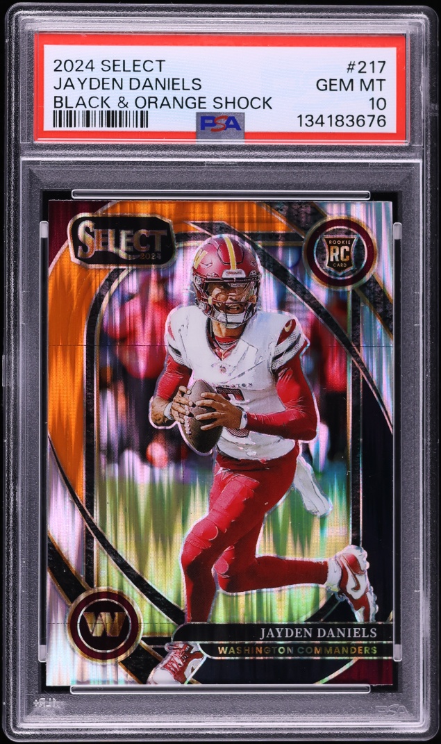 2024 Select Club Level Black & Orange Shock Jayden Daniels ROOKIE #217 PSA 10 GEM MINT