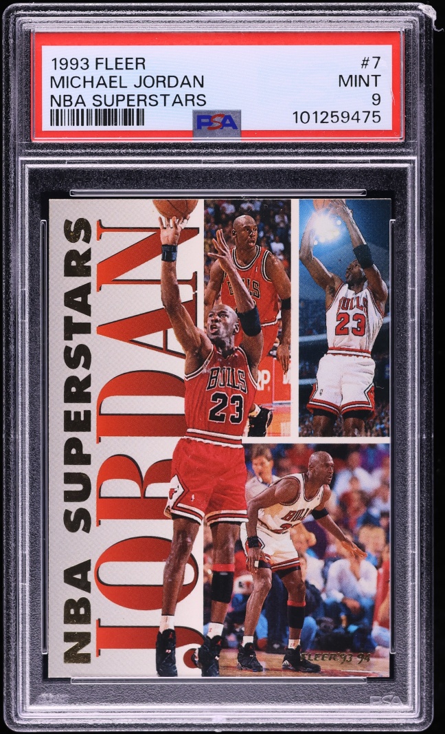 1993 Fleer NBA Superstars Michael Jordan #7 PSA 9 MINT