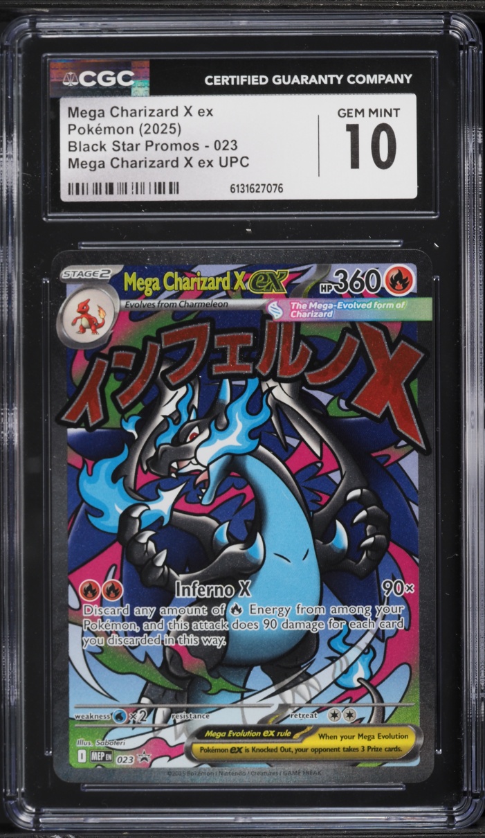 2025 Pokemon Mega Evolution Promo Ultra Premium Full Art Mega Charizard X ex #23 CGC 10 GEM