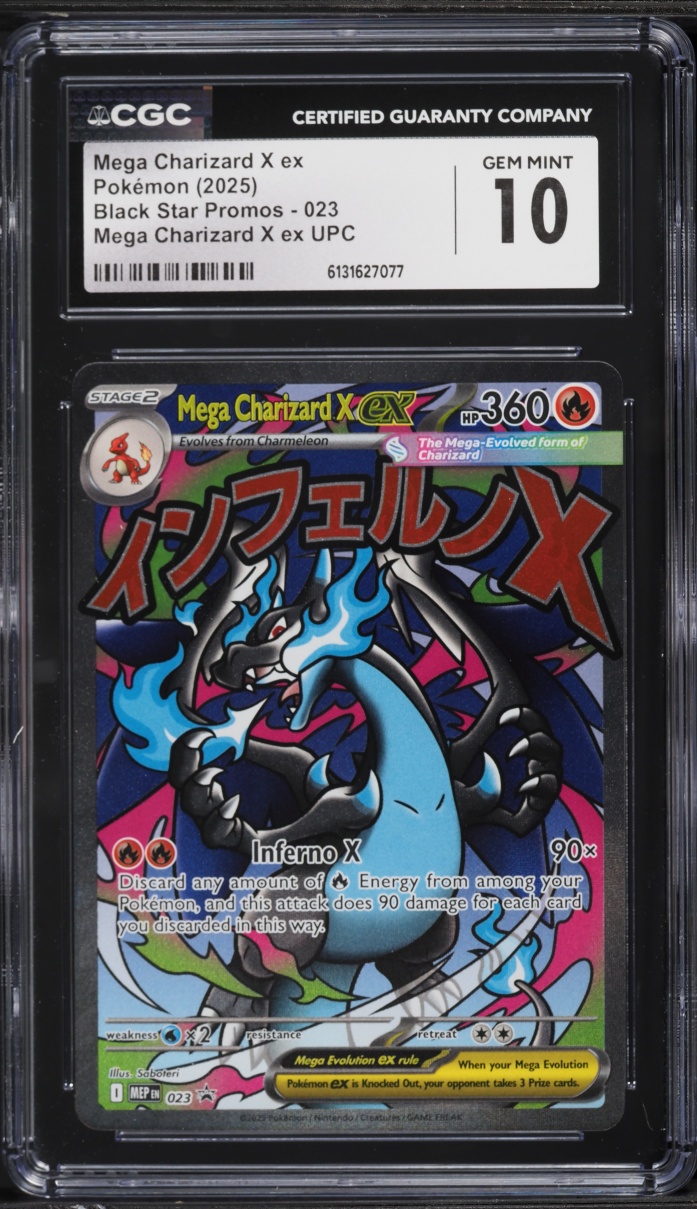 2025 Pokemon Mega Evolution Promo Ultra Premium Full Art Mega Charizard X ex #23 CGC 10 GEM
