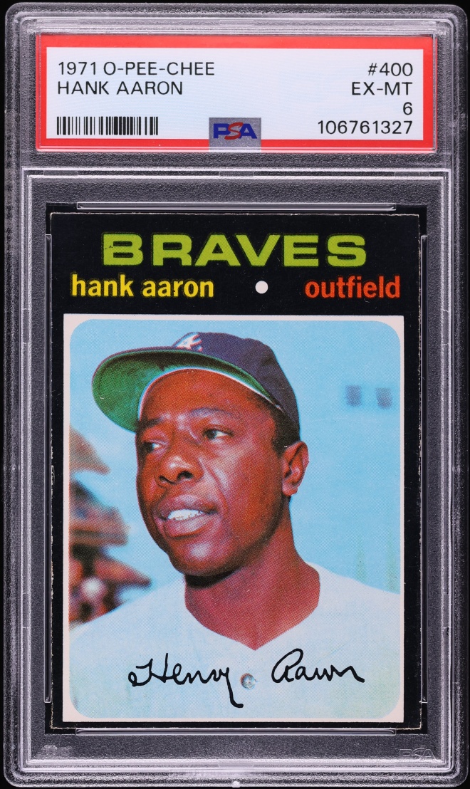 1971 O-Pee-Chee Hank Aaron #400 PSA 6 EXMT