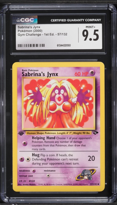 2000 Pokemon Gym Challenge 1st Edition Sabrina's Jynx #57 CGC 9.5 MINT+