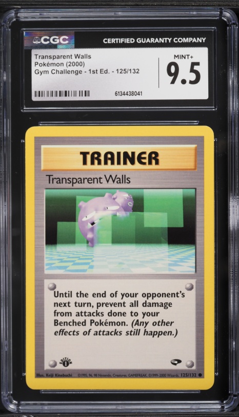 2000 Pokemon Gym Challenge 1st Edition Transparent Walls #125 CGC 9.5 MINT+