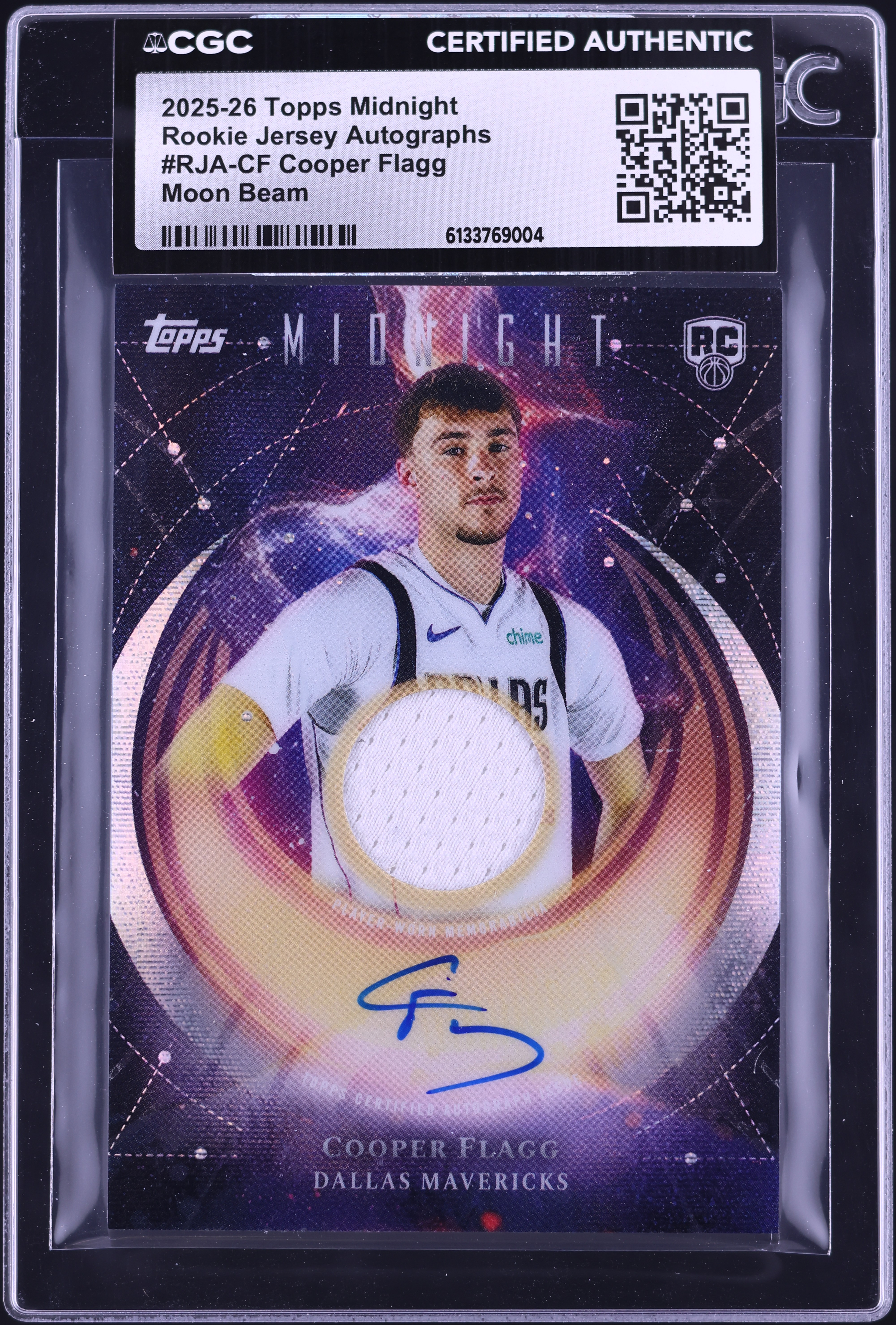 2025 Topps Midnight Basketball Moon Beam Cooper Flagg #RJA-CF CGC AUTH