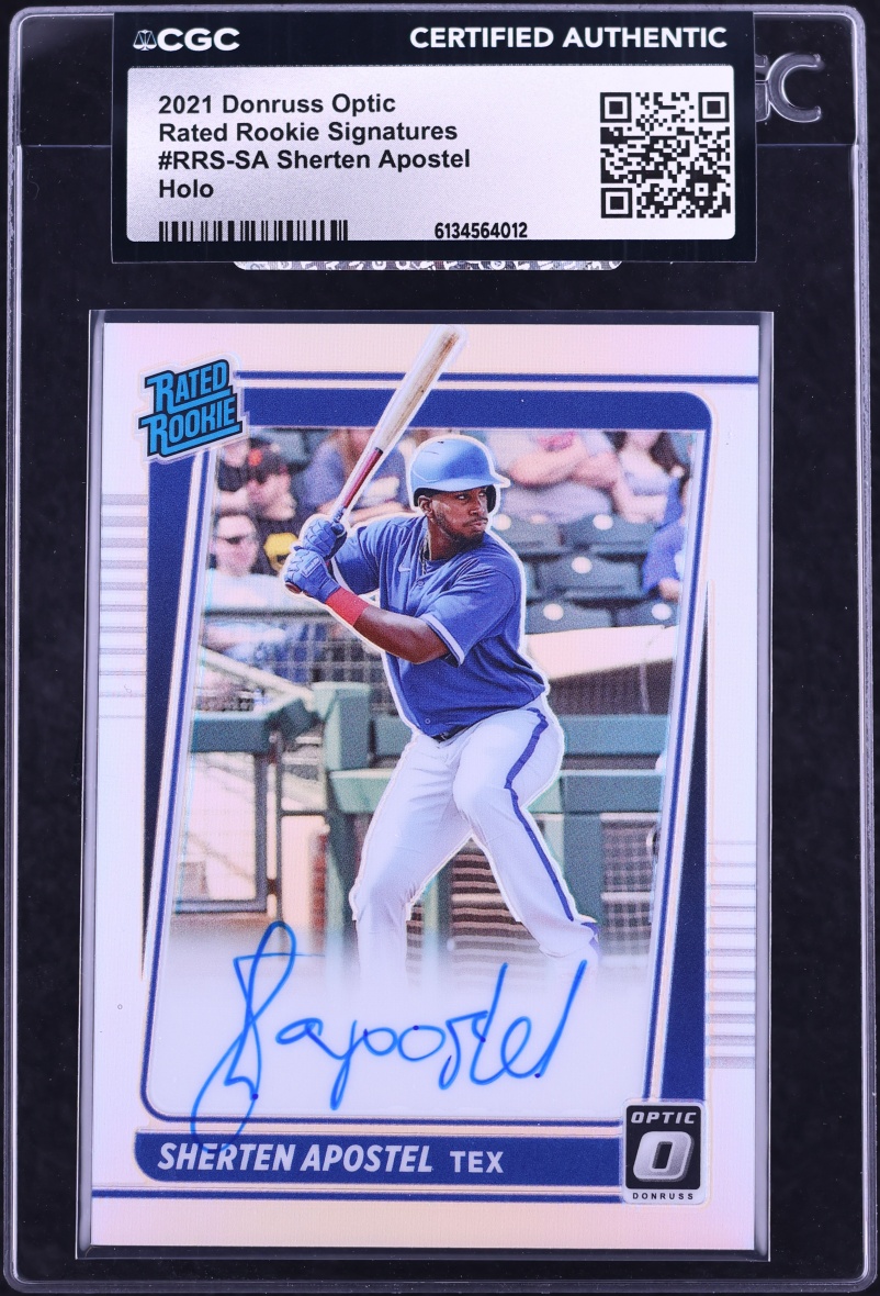 2021 Donruss Optic Signatures Holo Sherten Apostel ROOKIE AUTO #RRS-SA CGC AUTH