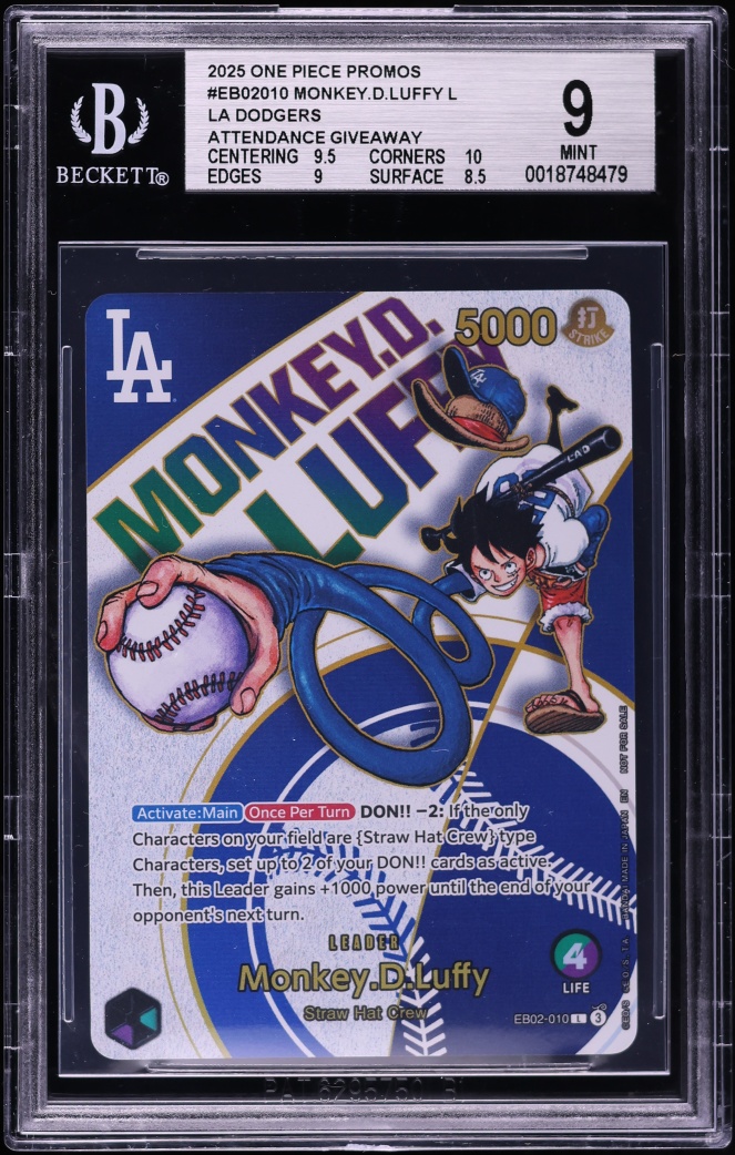 2025 One Piece LA Dodgers Promo Leader Monkey D. Luffy #EB02-010