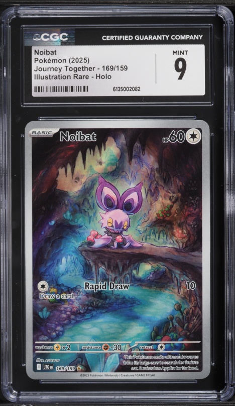 shiny noibat pokemon card 2025 Pokemon Scarlet & Violet Journey Together IR Noibat #169 CGC 10 GEM  MINT on Fanatics Collect