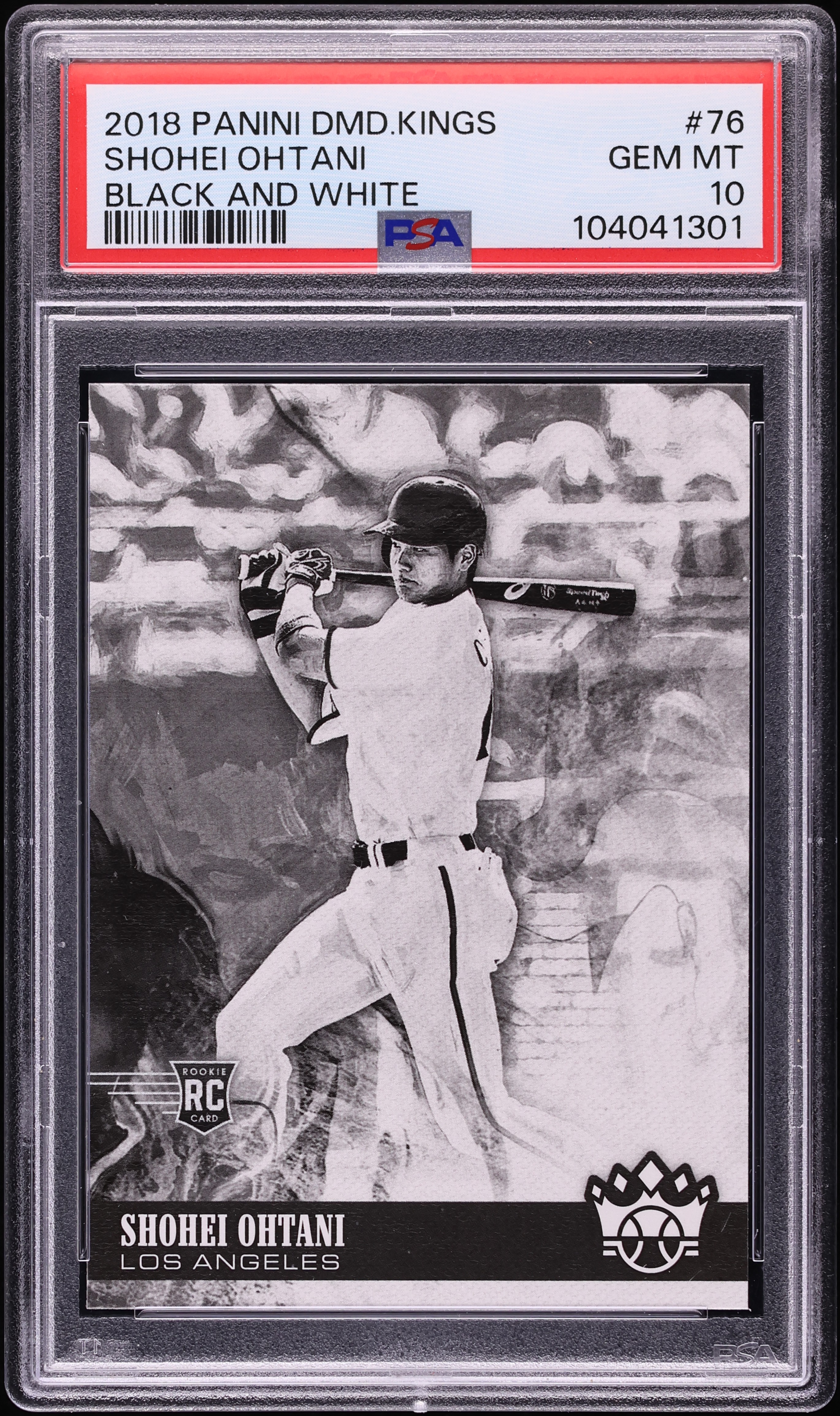 2018 Panini Diamond Kings Black & White Shohei Ohtani ROOKIE #76
