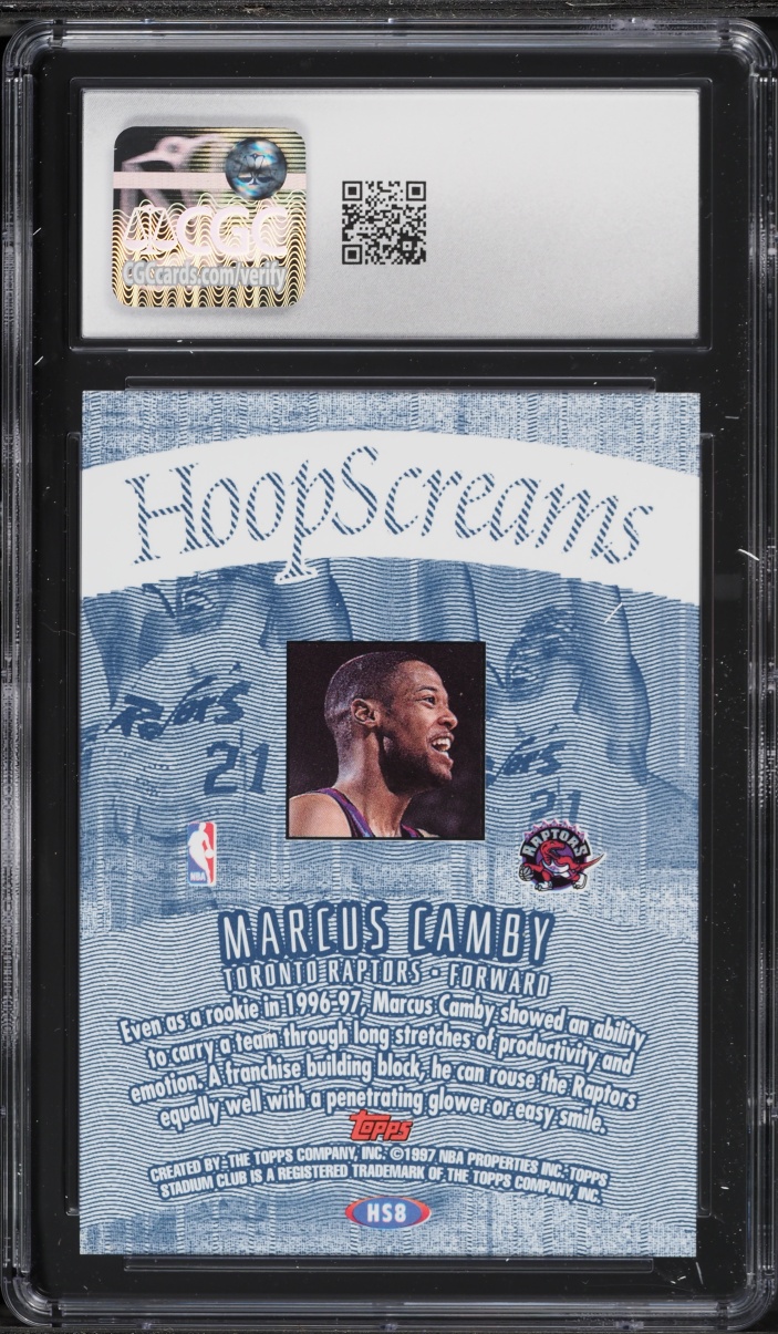 1997 Stadium Club Hoop Screams Marcus Camby #HS8 CGC 9 MINT