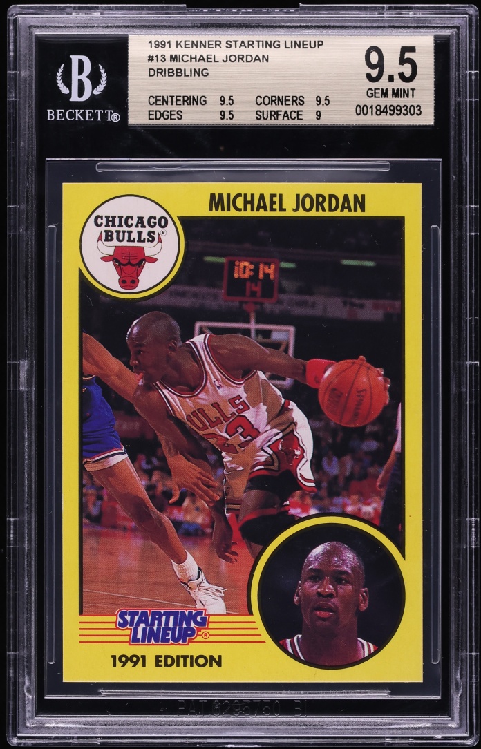 1991 Kenner Starting Lineup Dribbling Michael Jordan #23 BGS 9.5 GEM MINT