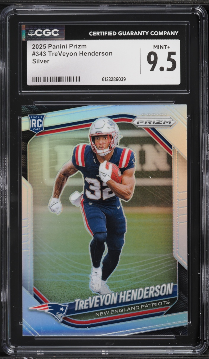 2025 Panini Prizm Silver TreVeyon Henderson ROOKIE #343 CGC 9.5 MINT+