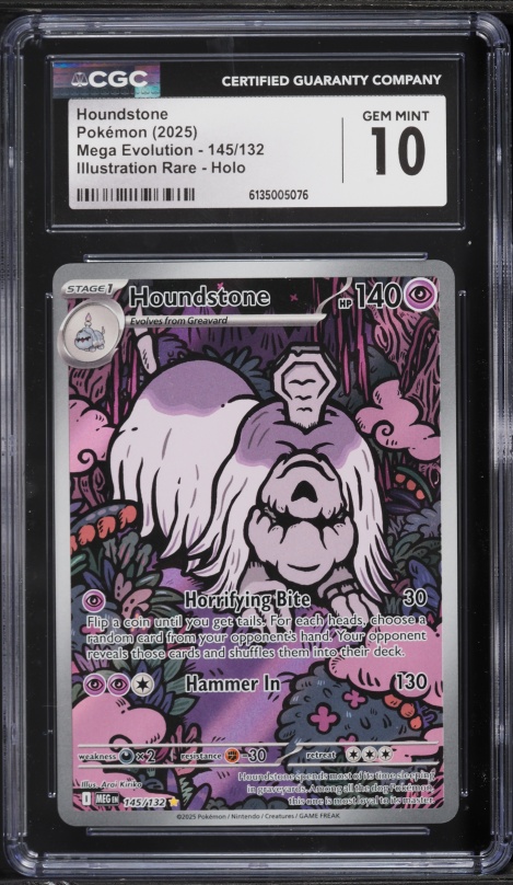 2025 Pokemon Mega Evolution IR Houndstone #145 CGC 10 GEM MINT