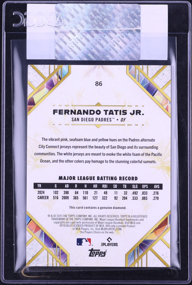 2025 Topps Diamond Icons Fernando Tatis Jr. /25 #86 CGC AUTH