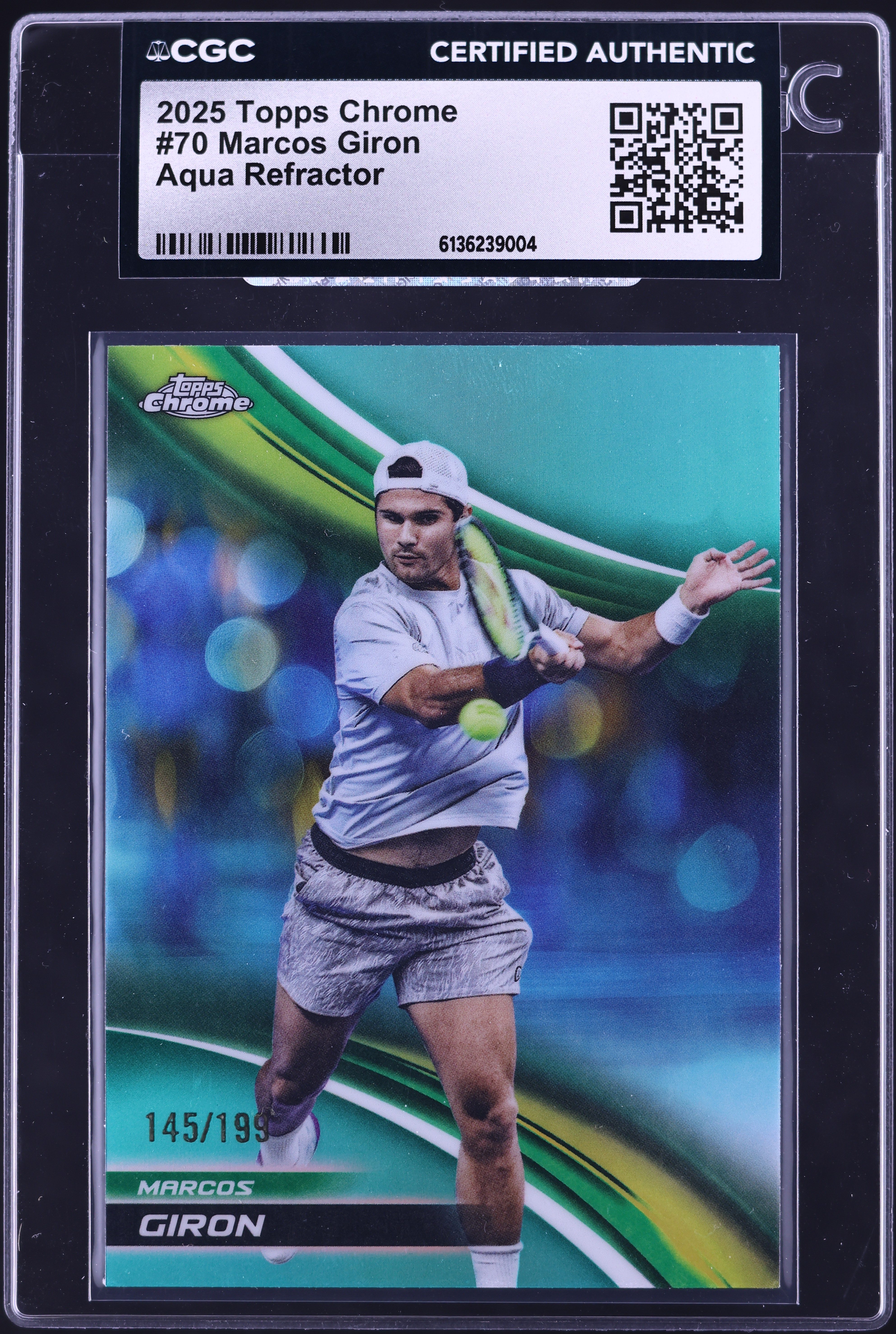 2025 Topps Chrome Tennis Aqua Refractor Marcos Giron #70