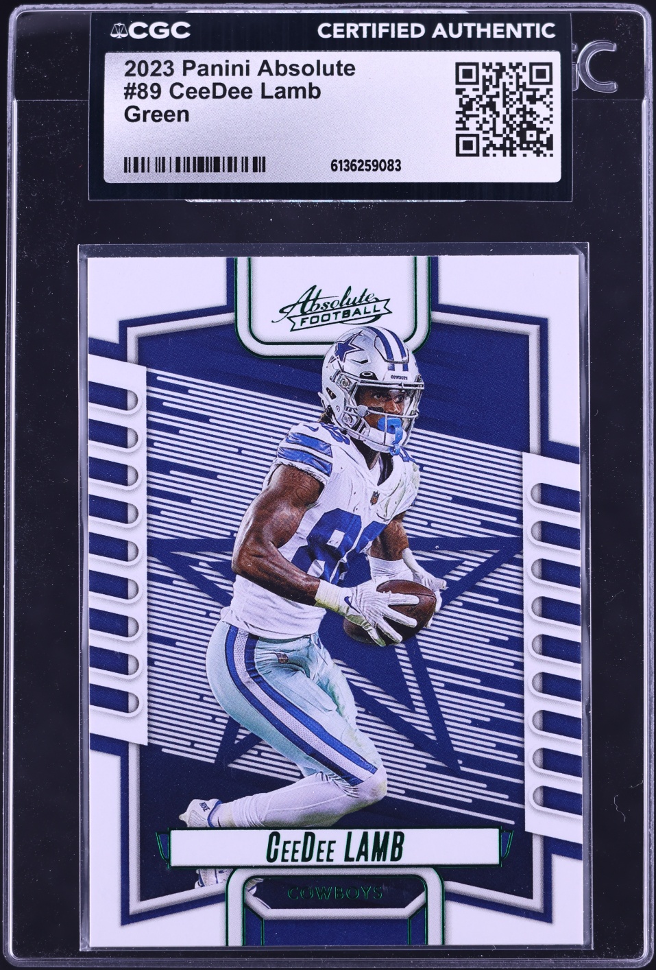 2023 Absolute Green CeeDee Lamb #89 CGC AUTH