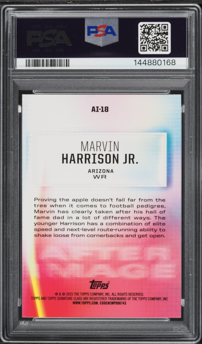 2024 Topps Signature Class After Image Marvin Harrison Jr ROOKIE #AI-18 PSA 10 GEM MINT